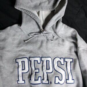 Vintage Pepsi Spell Out Embroidered Hoodie Sweatshirt